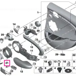 Ieftin Spacer ring, speaker, rear right - BMW - Mini