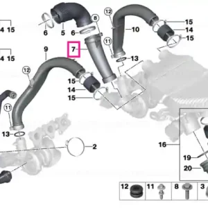 Țeavă aer curat, inferior ZYL. 4-6 - BMW Cel mai bun preț