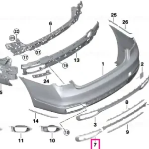 Rubber strip right - BMW Preț redus