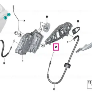 Carrier, outside door handle, left - BMW Promoție