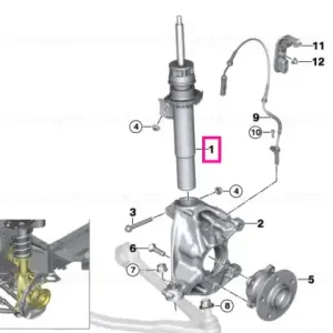 Amortizor arc față stânga - BMW Discount