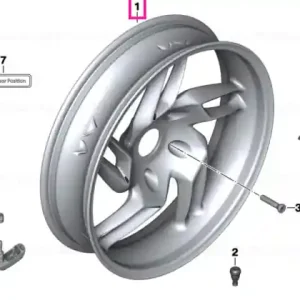 Rear wheel, sonnengelb 6,00X17 RDC - BMW Motorrad Premium