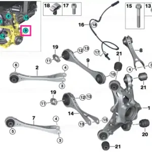 Brat convergență cu suport cauciuc dreapta - BMW Premium