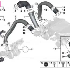 Conductă aer alimentare cilindri 1-3 - BMW Discount