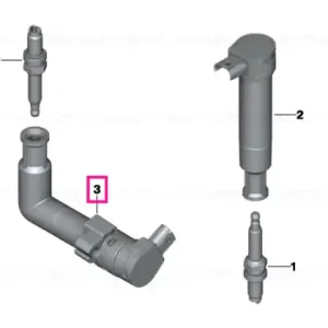 Promoție Angled ignition coil, left 1 KOHM - BMW Motorrad