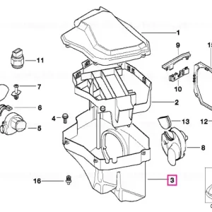 Retur ușor Bottom part with blower - BMW