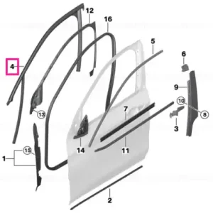 Window guide, left front door - BMW Ultima șansă