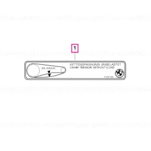 Cumpărături sigure Notice label, chain tension 20-30MM - BMW Motorrad