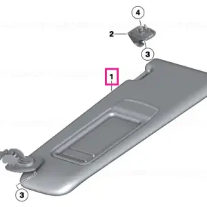 Sun visor with label, right EVERESTGRAU - BMW Ofertă specială