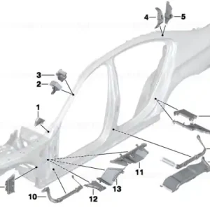 Shaped part, wheel arch, inner right - BMW Comandă acum