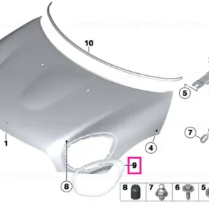 Inel ornament far dreapta CHROM - BMW - Mini Disponibil imediat
