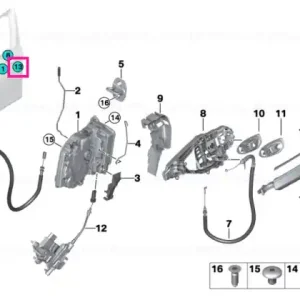Reducere extra Door handle, primed, outer right CA - BMW
