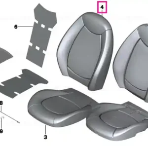 Huse spătar piele dreapta T9IN CARBON - BMW - Mini Chilipir