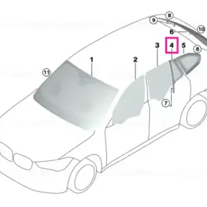 Super ofertă Side window, fixed, door, rear left SSG - BMW