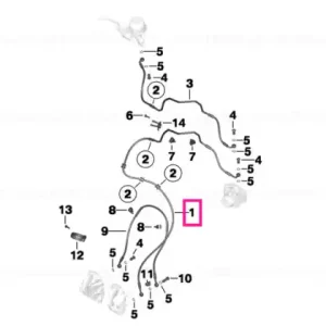 Brake line group, brake circuit, front - BMW Motorrad Popular