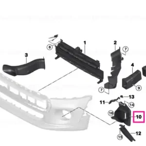 Air duct, exterior radiator, left JCW - BMW - Mini Ofertă exclusivă