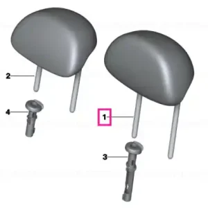 Headrest, leather, outer T9IN CARBON - BMW - Mini Ofertă