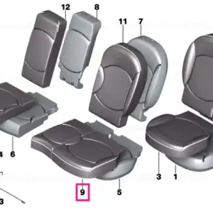 Ultima șansă Capac scaun piele stinga, T9IN CARBON - BMW - Mini