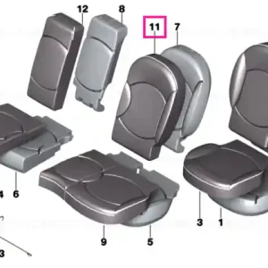 Calitate înaltă Husă spătar, piele T9IN CARBON - BMW - Mini