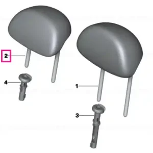 Head restraint, leather, middle T9IN CARBON - BMW - Mini Ofertă exclusivă