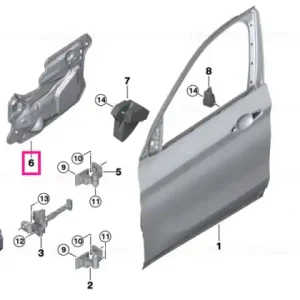 Sound insulation, door, front right - BMW Expediere rapidă