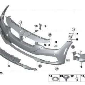 Retur ușor Capac gaură remorcare faţă aprimat - BMW