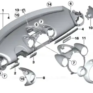 Garnitură tablou bord şofer OXIDSILBER - BMW - Mini Ofertă specială