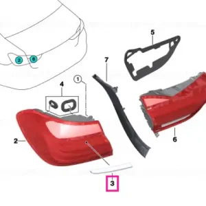 Right rear moulding - BMW Chilipir