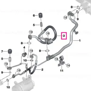 Conduct absorbtie vaporizator-compresor R134A - BMW Popular
