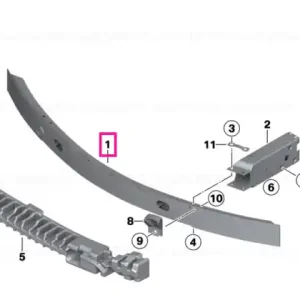Transport gratuit Cross member Bumper, front US - BMW