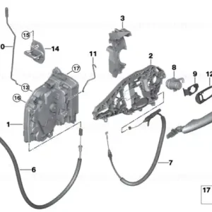 Disponibil imediat Outside door handle, left BASIS - BMW - Mini