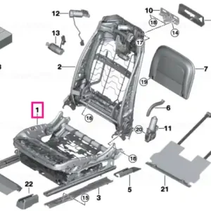 Seat frame, comfort seat, left - BMW Ultima șansă