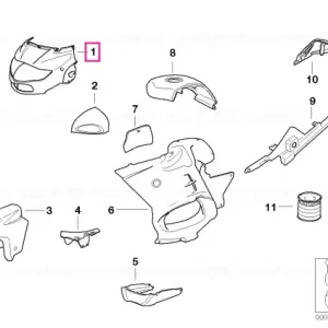 Calitate înaltă Trim panel, upper part BIARRITZBLAU - BMW Motorrad
