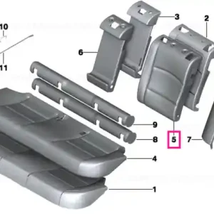 Capac spătar Alcantara stânga AZAT ANTHRAZIT - BMW Mai ieftin