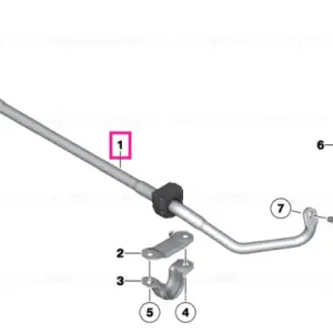 Stabilizator față cu montură elastică - BMW Expediere rapidă
