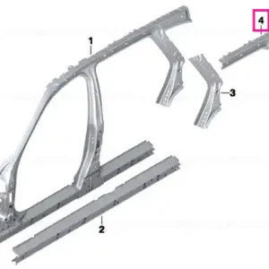 Reinforcement, interior roof frame,right - BMW Premium