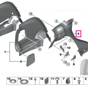 Ofertă specială Waist rail, rear left DARK TOBACCO - BMW - Mini