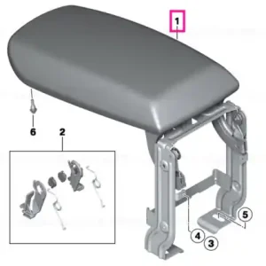 Reduceri Armrest, leather, front middle BRAUN - BMW