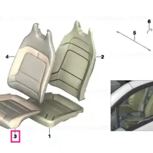 Capot scaun, țesătură/piele dreapta, CASSIA - BMW Promoție