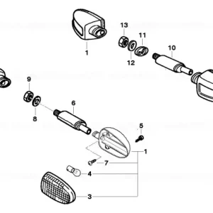 Turn signal lamp, white GRAPHITAN - BMW Motorrad Cumpără online