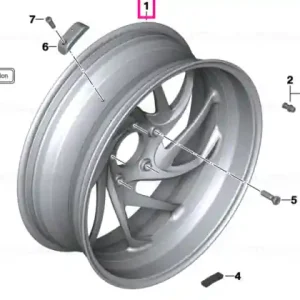 Rear wheel, magnesium 6,0X17 - BMW Motorrad Livrare expres