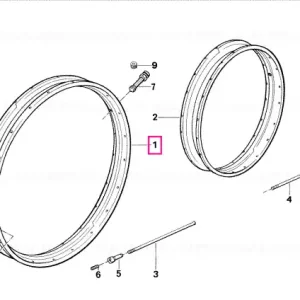 Preț mic Wheel, front 2,50X19 MT H2 - BMW Motorrad