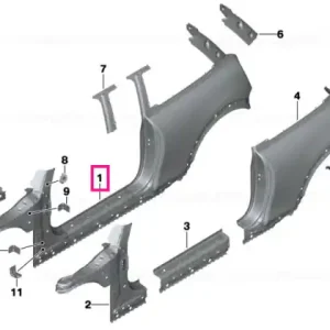 Side frame, exterior, left - BMW - Mini Doar azi