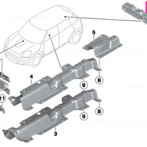 Heat insulator rear silencer - BMW - Mini Noutate