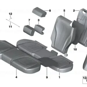 Side finisher, leather, right NAMY MOKKA - BMW Bestseller