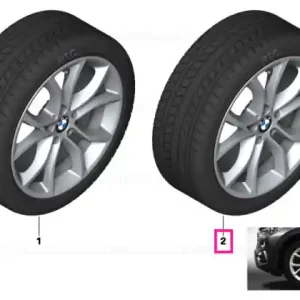 Roată completă de iarnă - V-Spoke 594 cu anvelopa Michelin Latitude Alpin LA2 ZP - 255/50R19 107V XL - BMW X6 F16 - punte spate Comandă acum