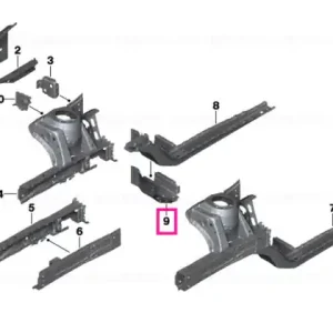 Connection pcs, wheel house/entrance,lft - BMW Reducere specială