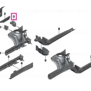 Bulkhead, carrier support, left - BMW Cel mai vândut