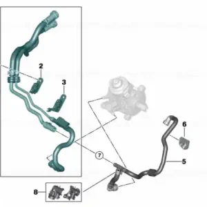 Calitate înaltă Ansamblu conducte combustibil, compartiment motor - BMW X1 F48, X2 F39 (25dX) - tip motor B47