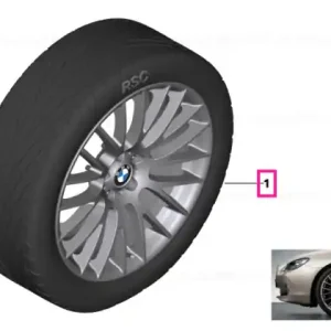 Set roți complete de vară - Cross Spoke 312 cu anvelopa Dunlop SP Sport Maxx GT ROF - 245/35R20 95Y XL FA / 275/30R20 97Y XL RA - BMW Seria 5/6 F10/F11/F12/F13/F06 Preț mic